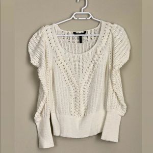 BCBG Ivory knit sweater